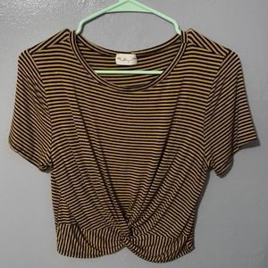 black and yellow top